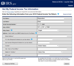 How to transfer your tax information into the FAFSA